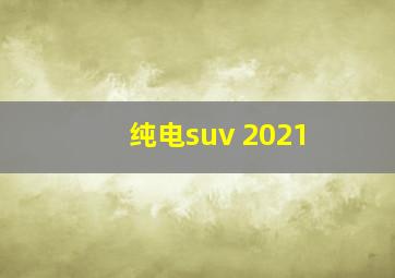 纯电suv 2021